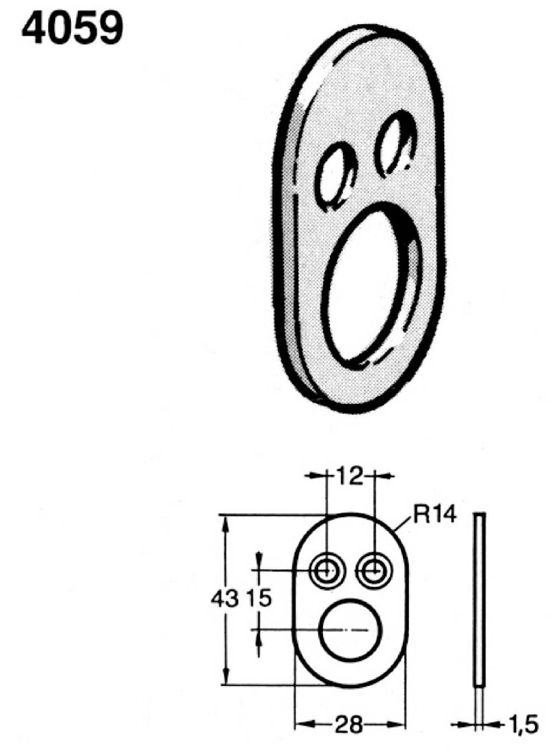 FÄSTBRICKA 4059 FIX ELFÖRZINKAD