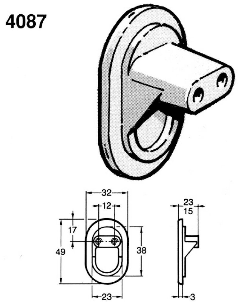TÄCKBRICKA 4087 FIX FÖRKROMAD 23MM