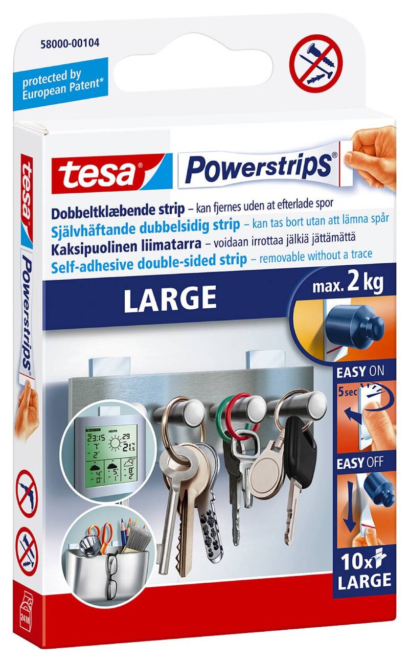 FÄSTKUDDAR POWER STRIPS 58000 TESA